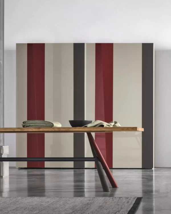 kelly striped contemporary sliding wardrobe by tomasella